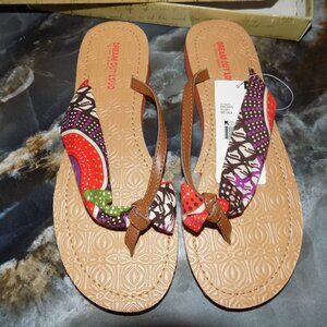 Dream Out Loud by Selena Gomez Belina Brown Flip Flops Size 8 Women's NEW